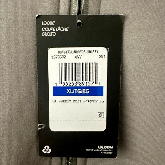 Brand New Under Armour Summit Knit Graphic Full Zip Sweatshirt. Gray Size XL. - Picture 7 of 7